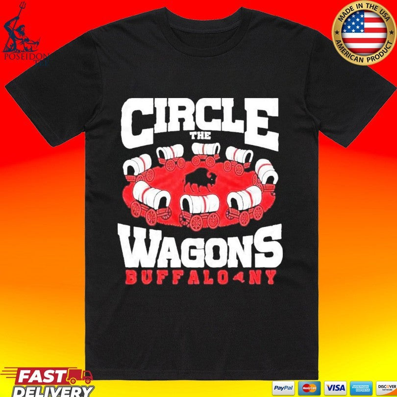 Circle The Wagons Buffalo Ny Bills Football Fan T-shirt