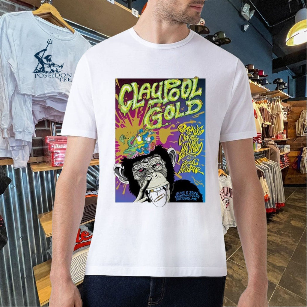 Claypool Gold Primus In Portland Me On June 9 2026 Tour T-shirt