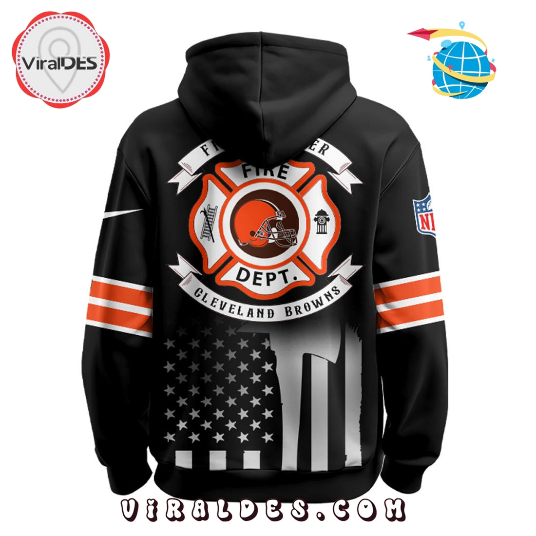 Cleveland Browns x Firefighter Appreciation Night Game Hoodie 2025