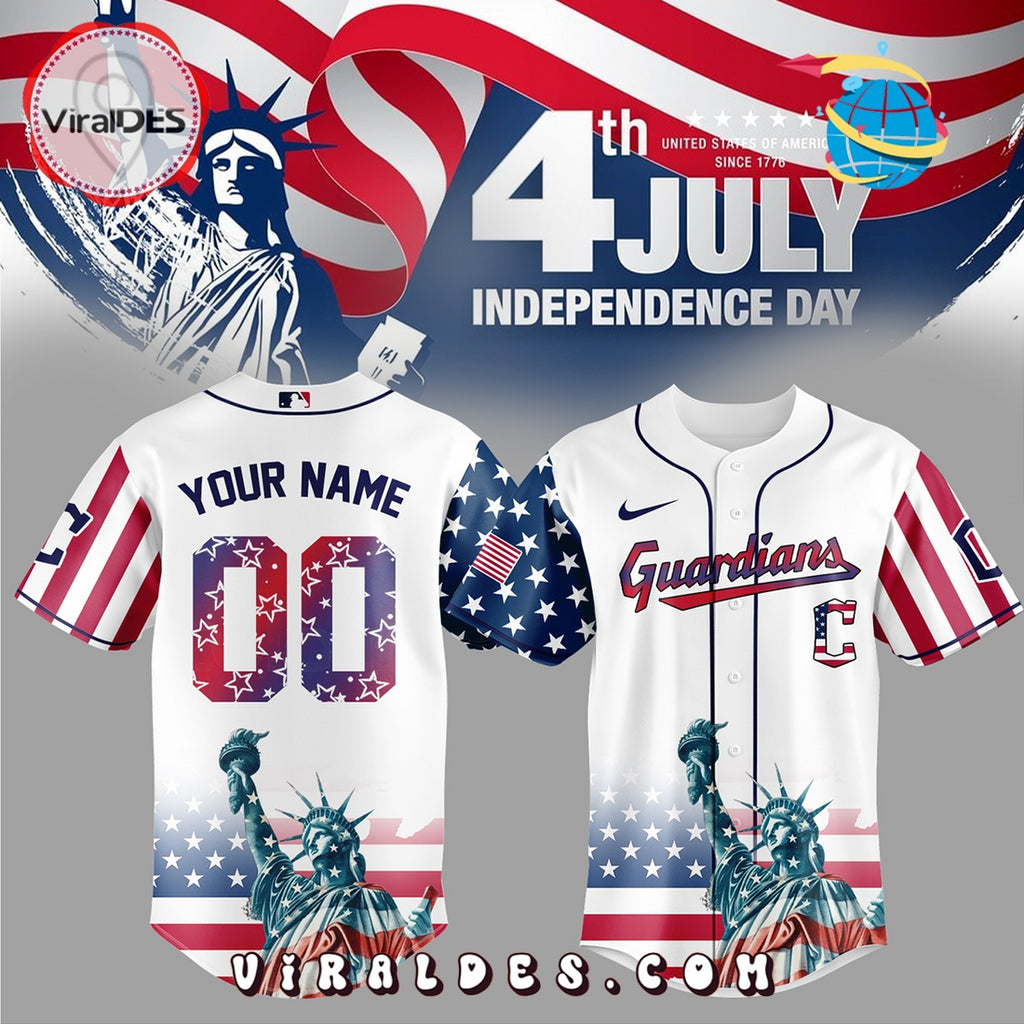 Cleveland Guardians Custom Independence Day Baseball Jersey