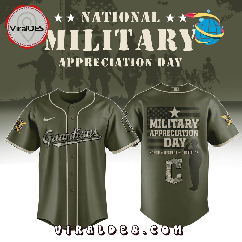 Cleveland Guardians MLB Military Appreciation Day Baseball Jersey
