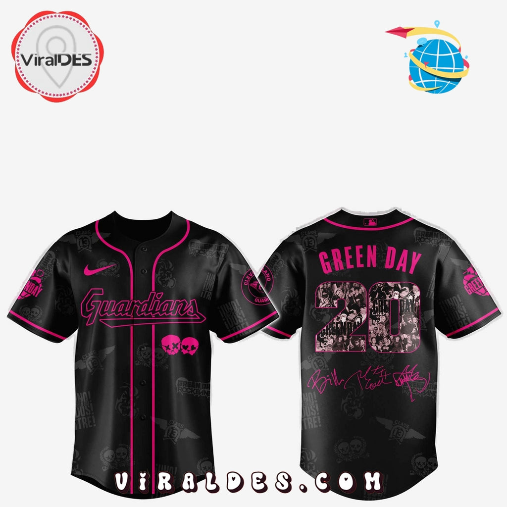 Cleveland Guardians MLB x Green Day 20th Anniversary Baseball Jersey