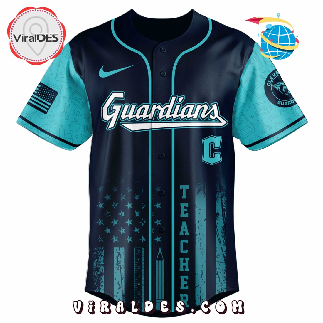 Cleveland Guardians MLB x Teacher Appreciation Day Baseball Jersey
