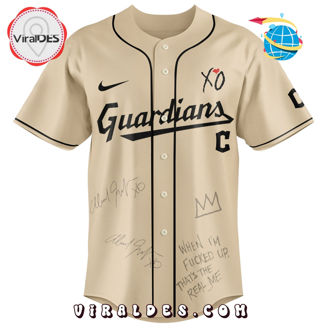 Cleveland Guardians x The Weeknd After Hours Til Dawn Baseball Jersey