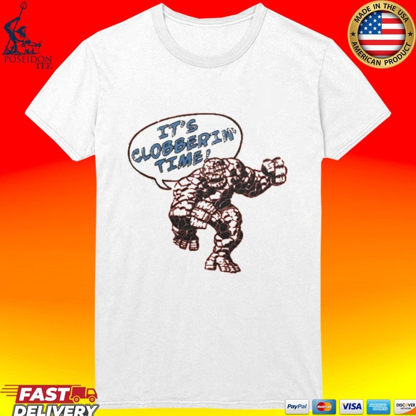Cm Punk Wearing It’s Clobberin Time T-shirt