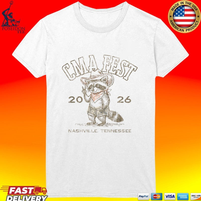 CMA Fest 2026 Nashville Tennessee Raccoon T-shirt