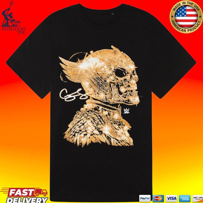 Cody Rhodes Skull Mask Gold T-shirt