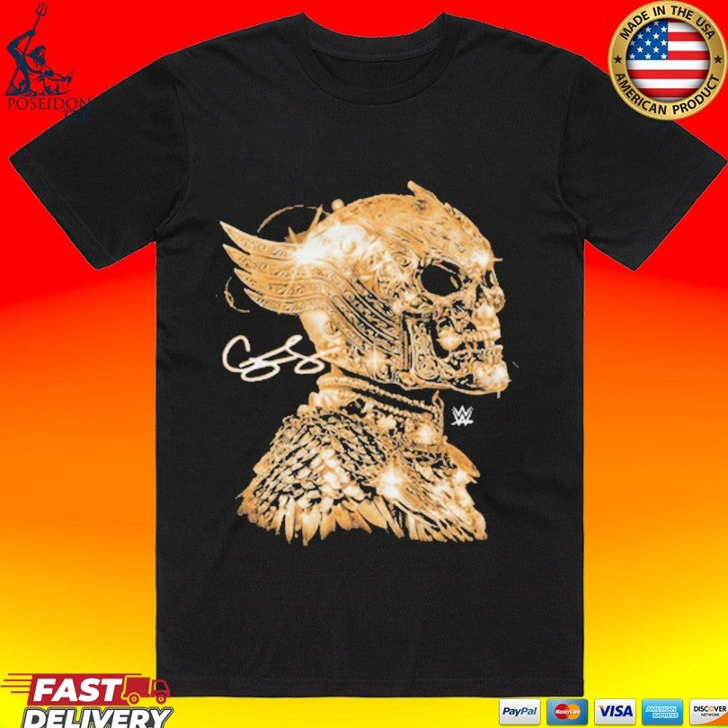 Cody Rhodes Skull Mask Gold T-shirt