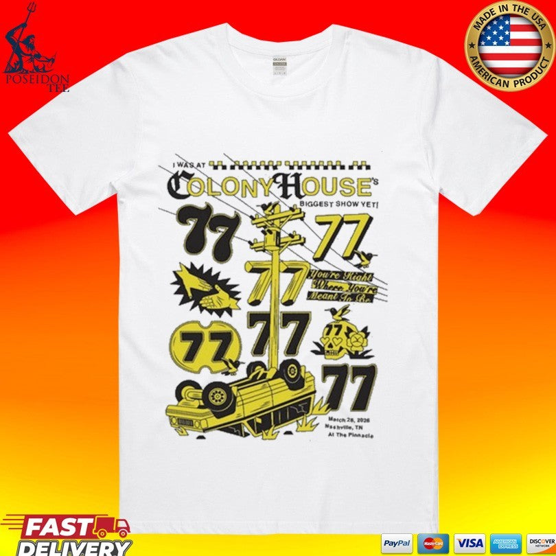 Colony House Nashville March 28 2026 T-shirt