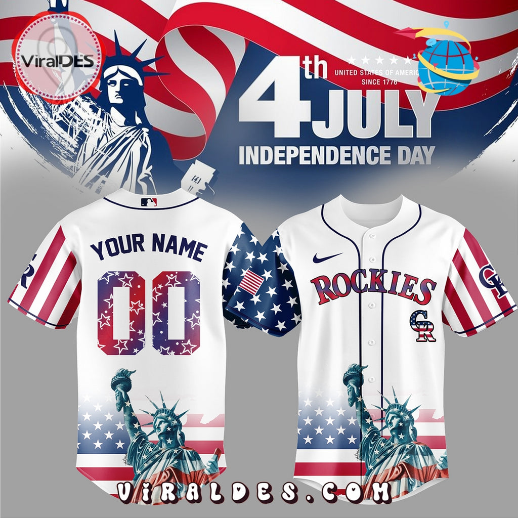 Colorado Rockies Custom Independence Day Baseball Jersey