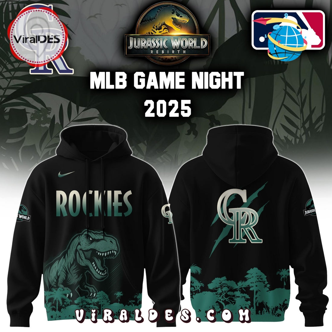 Colorado Rockies x Jurassic World Hoodie, Long Pants