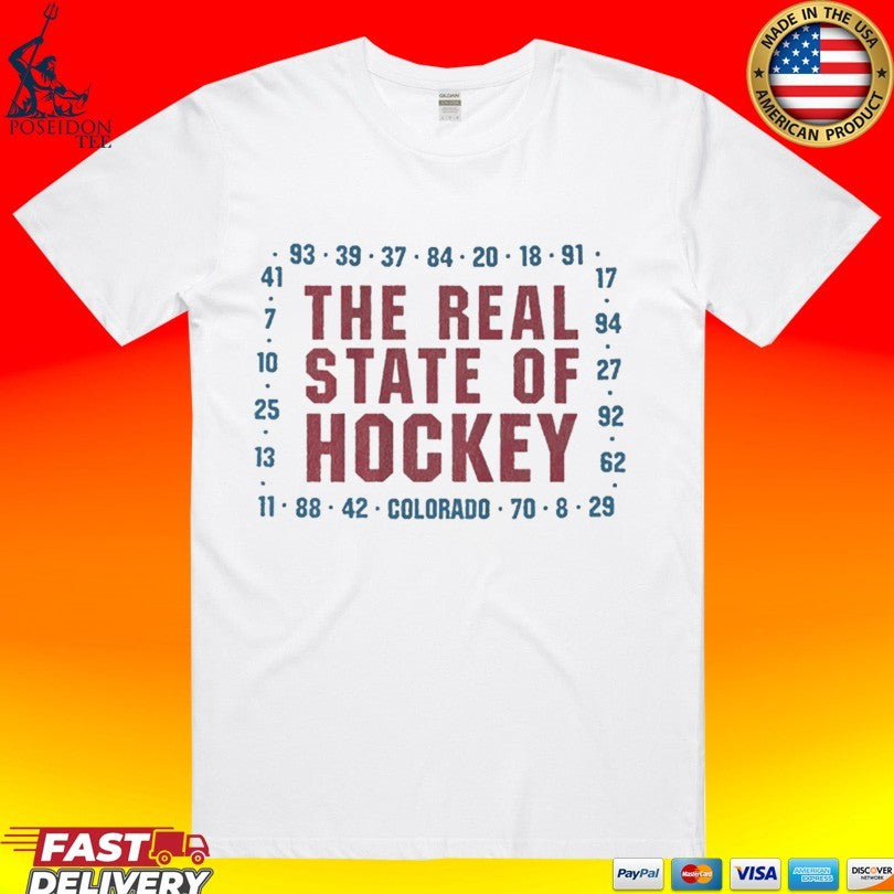 Colorado The Real State Of Hockey T-shirt