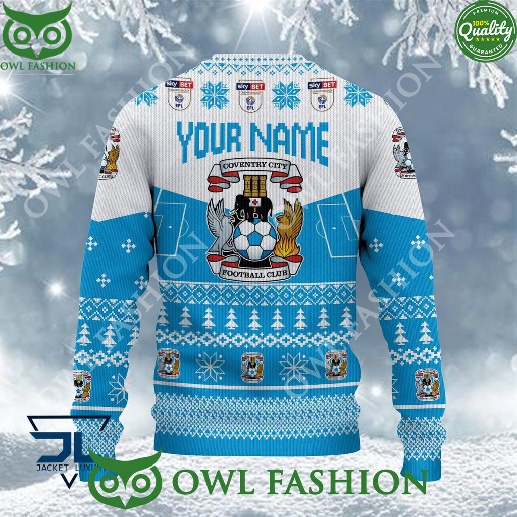 Coventry City F.C EFL 2023 Custom Ugly Christmas Sweater Jumper