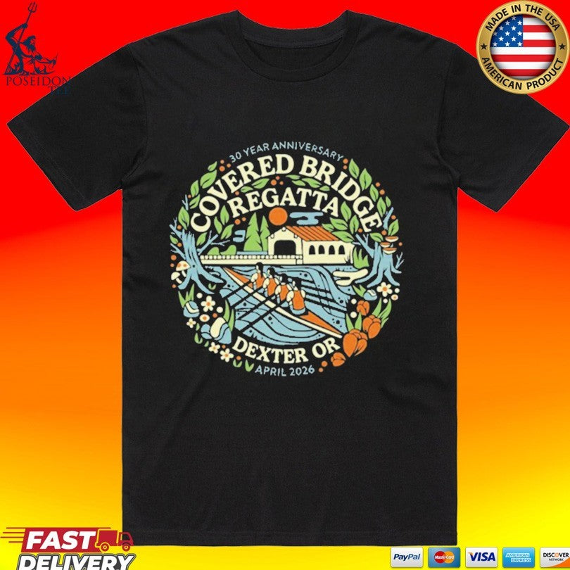 Covered Bridge Regatta Dexter Or April 2026 T-shirt