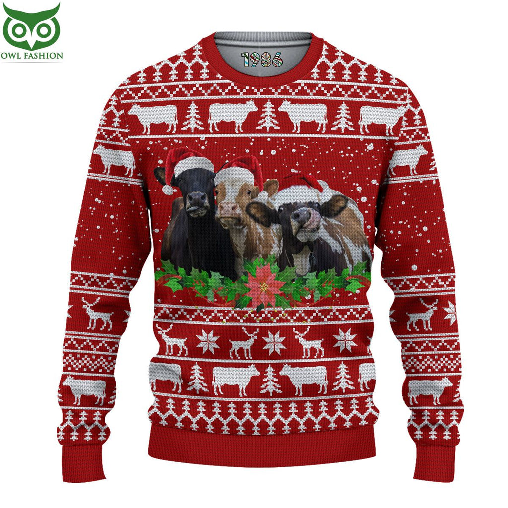Cows Ugly Sweaters 3D AOP Ugly Sweater Jumper