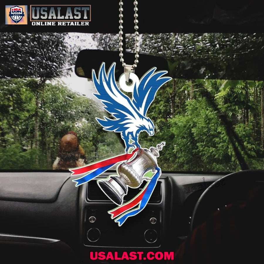 Crystal Palace 2025 FA Cup Champions Car Ornament, Keychain