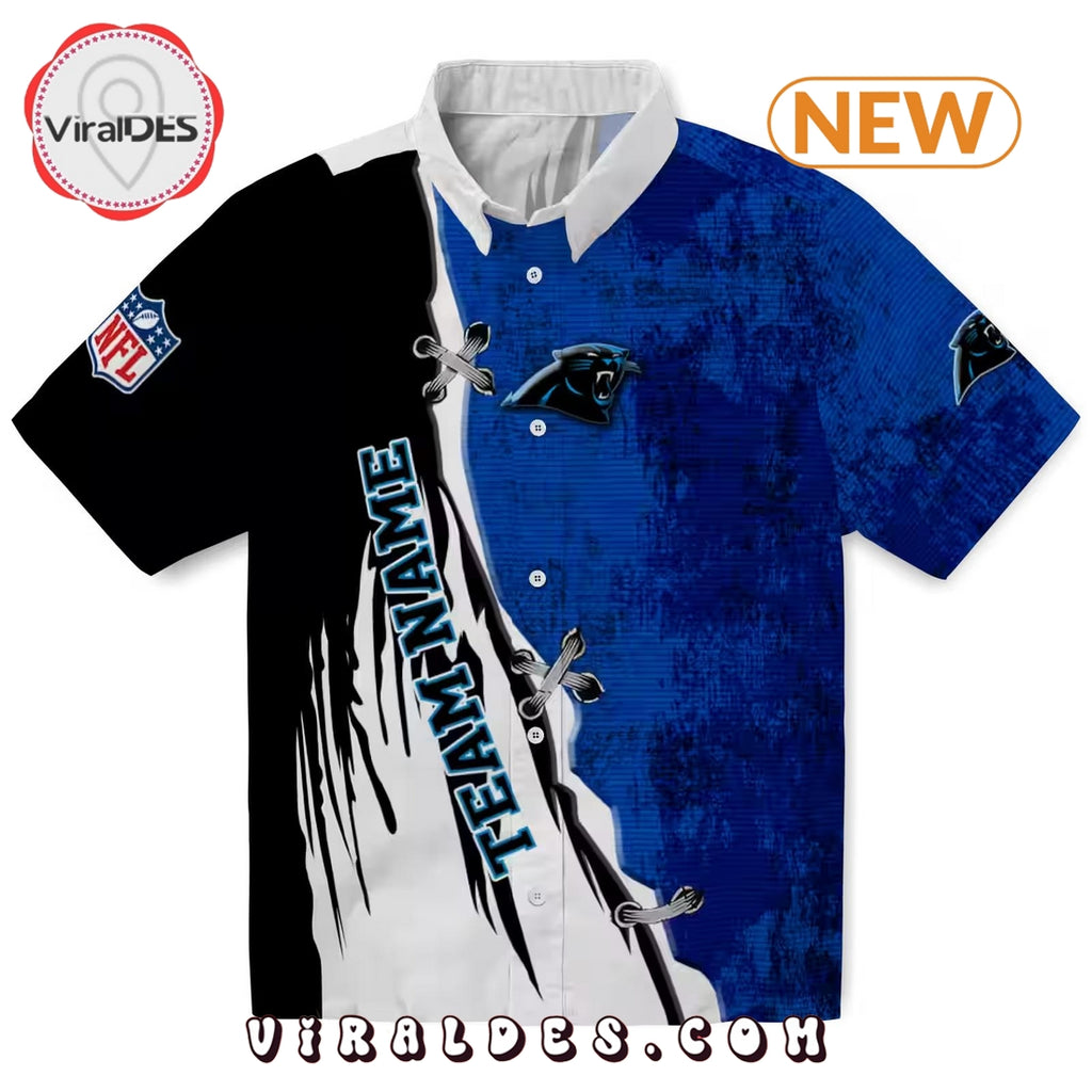 Custom Carolina Panthers Edgy Streaks Hawaiian Shirt