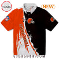 Custom Cleveland Browns Edgy Streaks Hawaiian Shirt