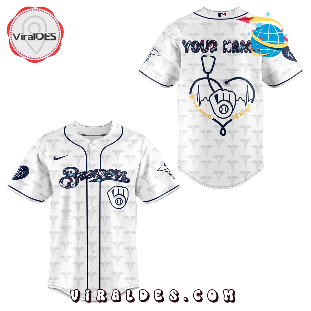 Custom Milwaukee Brewers 2025 Nurses Night Baseball Jersey
