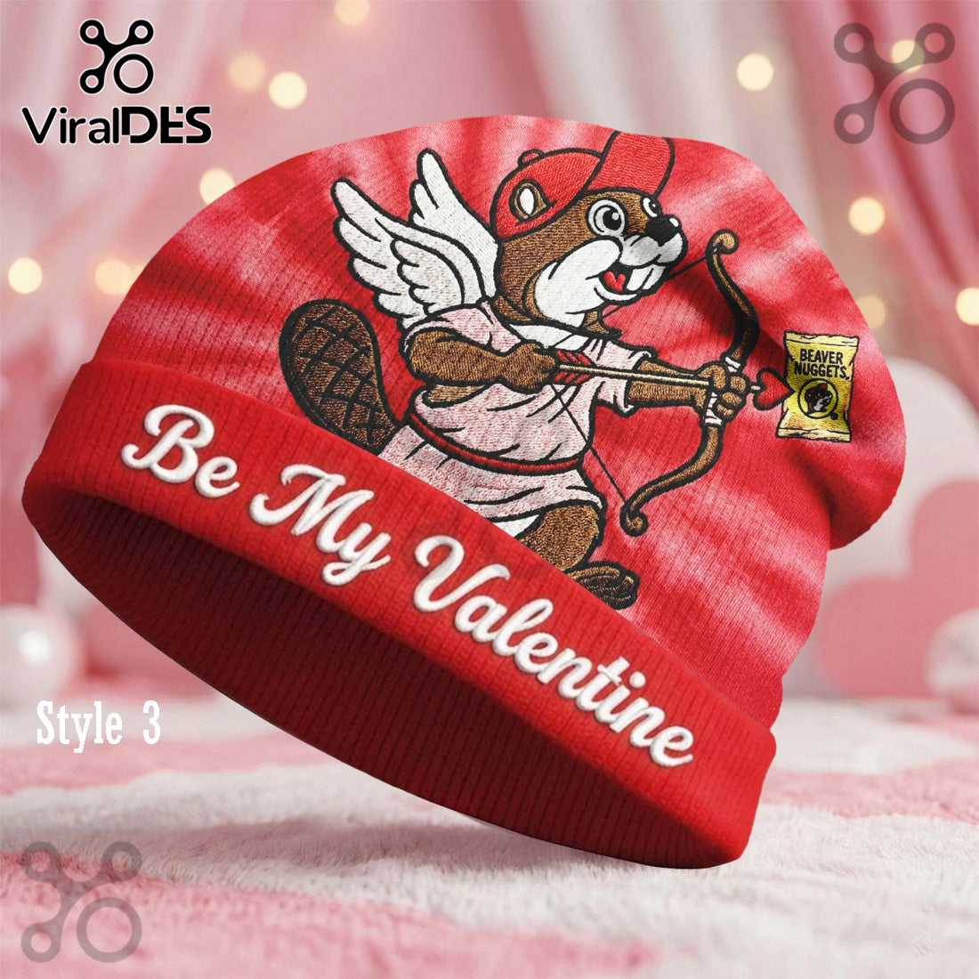 Custom Name Buc-ee’s Valentine Day Beanie Hat