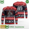 Custom Name Number Christmas Motocross rider Red Sweater
