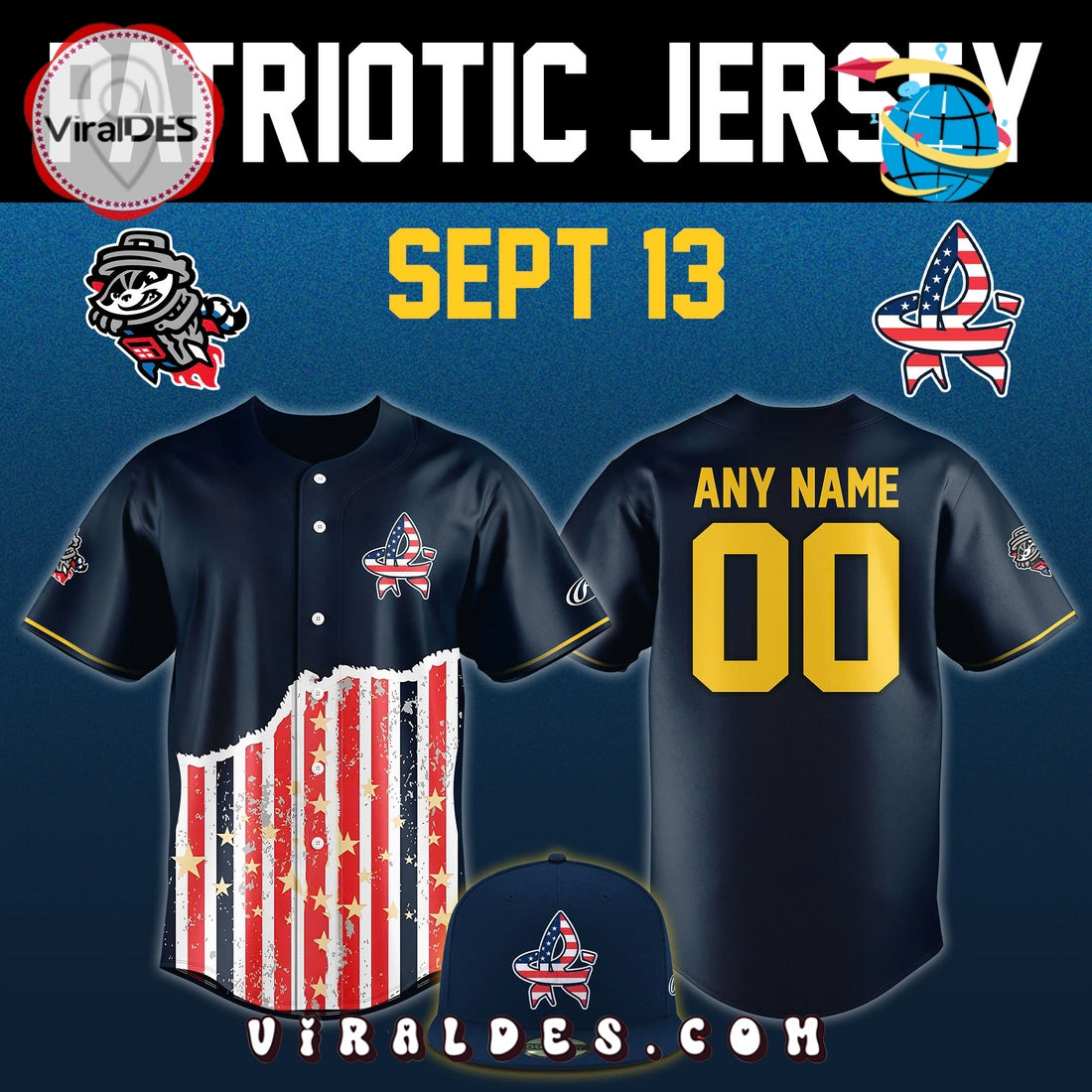Custom Trash Pandas x 2025 Patriotic Night Jersey