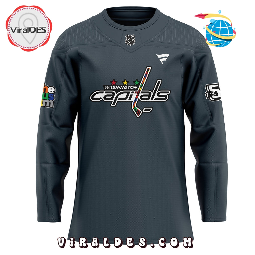 Custom Washington Capitals Black History Month Hockey Jersey