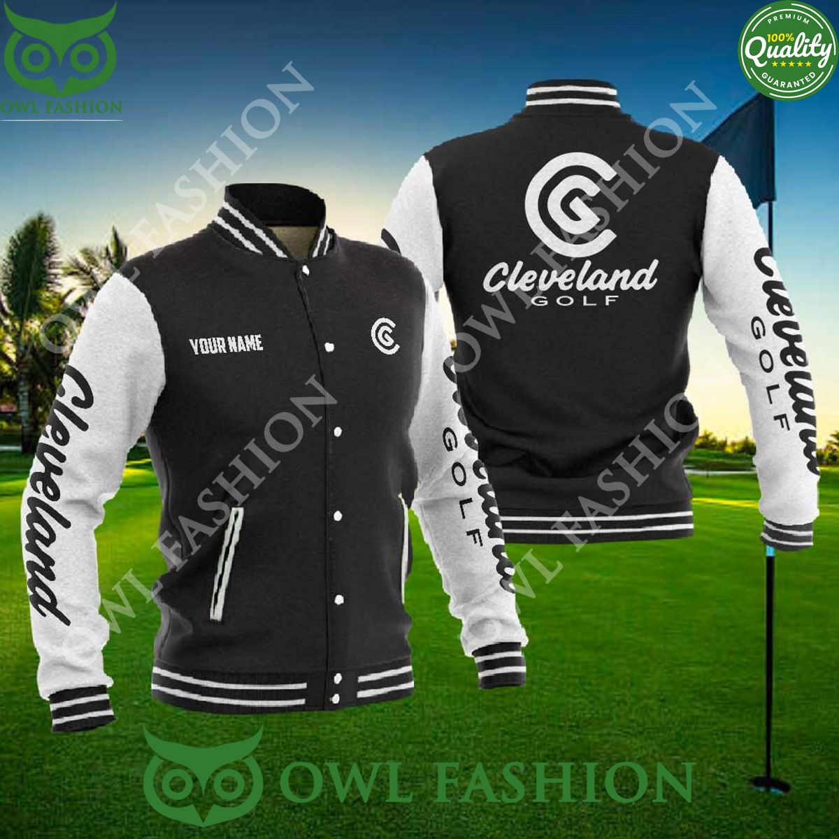 Customized Cleveland Golf Baseball varsity Jacket