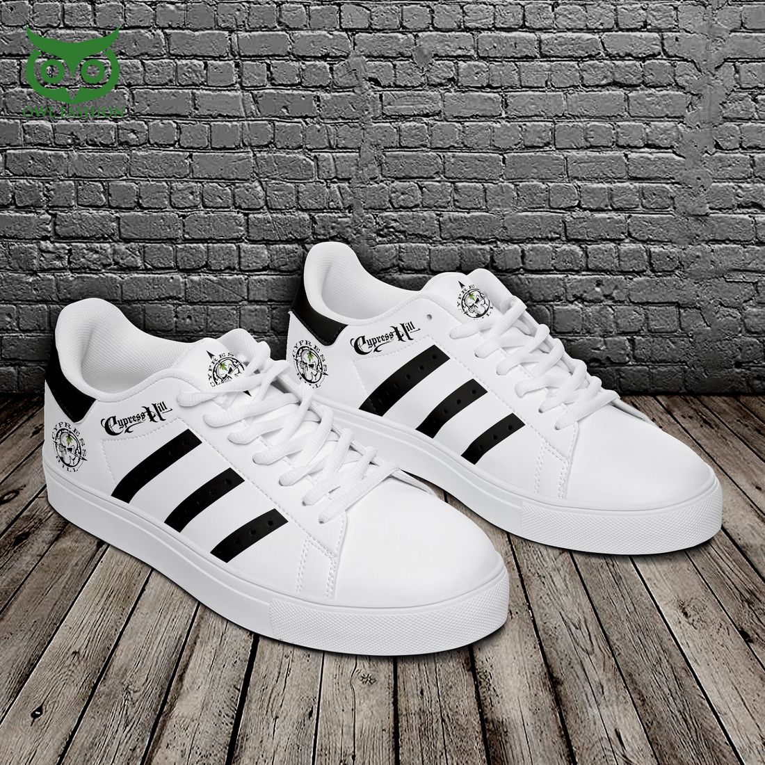 Cypress Hill Black Stripes White 3D Printed Stan Smith