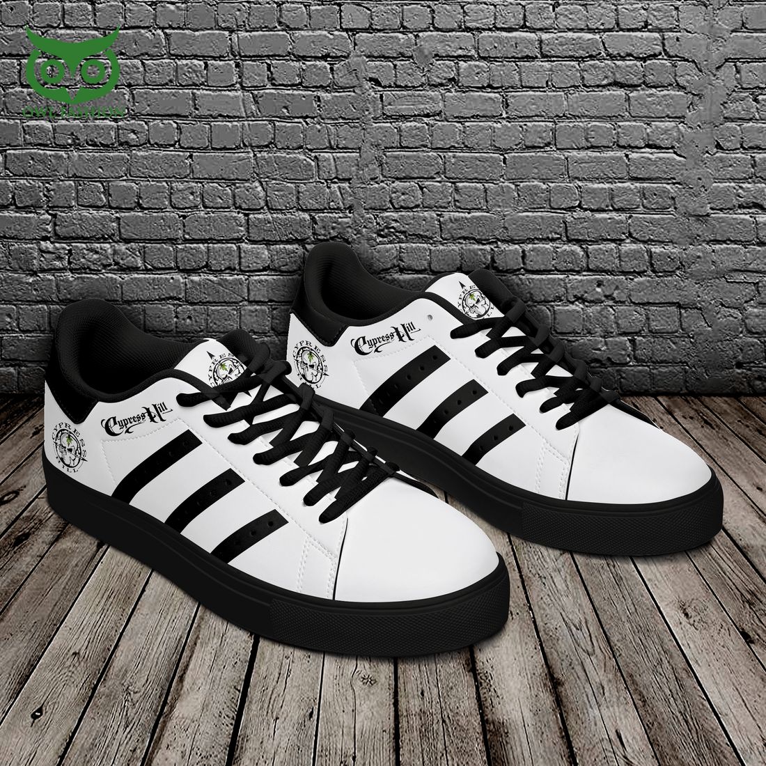 Cypress Hill Black Stripes White 3D Printed Stan Smith