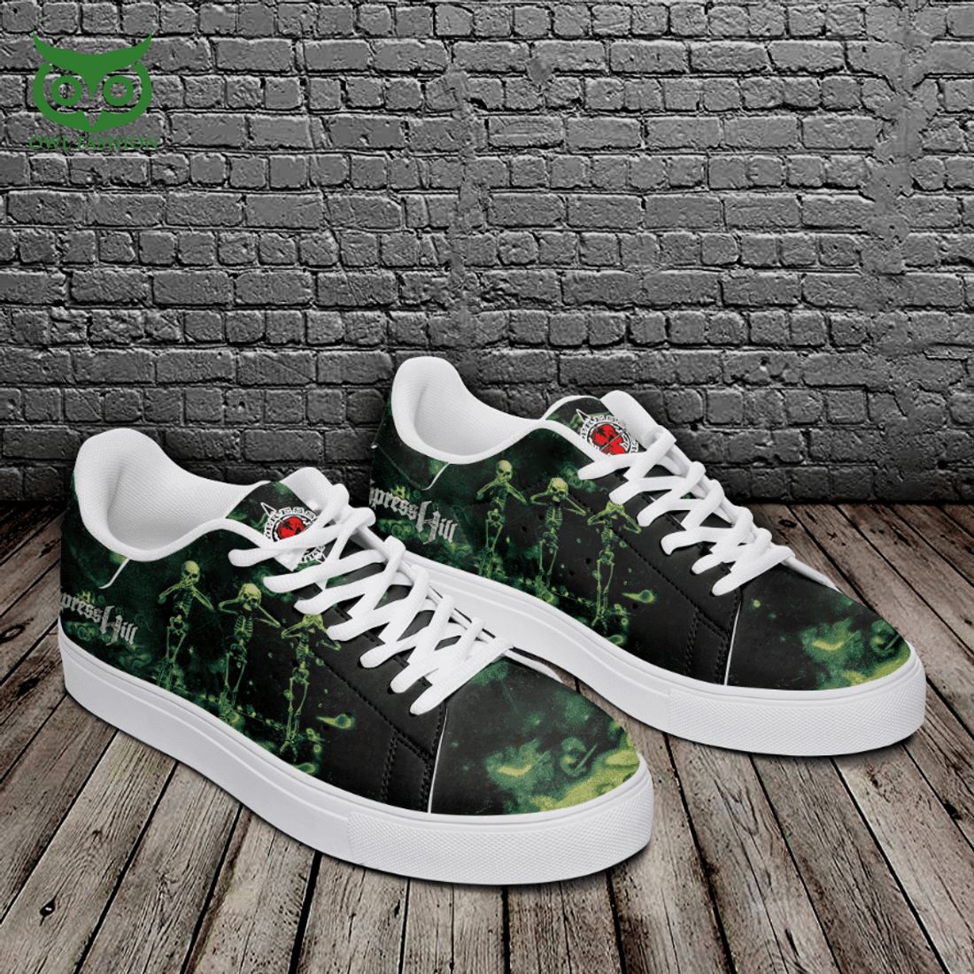 Cypress Hill Skull Dark 3D Printed Stan Smith Shoes