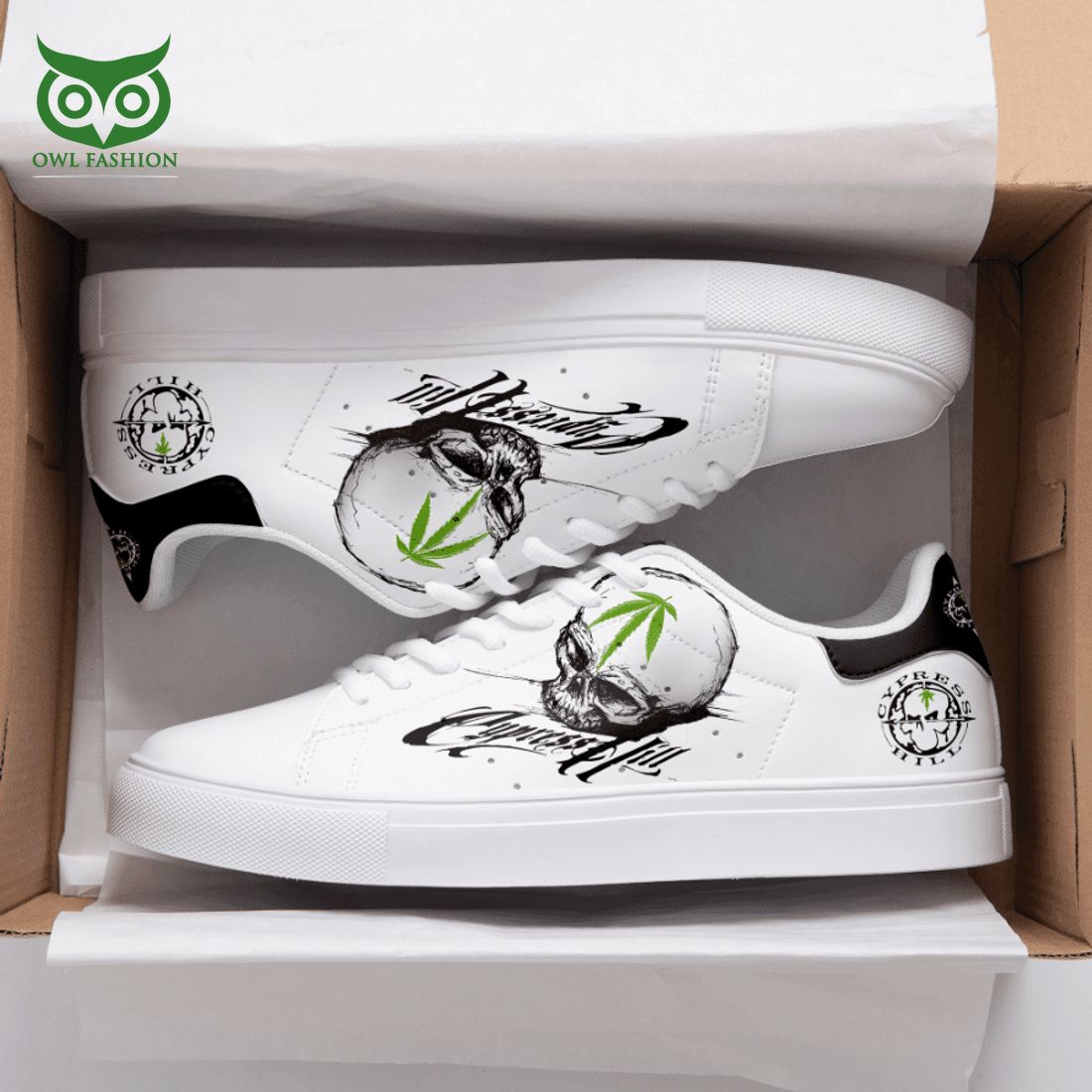 Cypress Hill Skull Grass 3D Printed Stan Smith Shoes