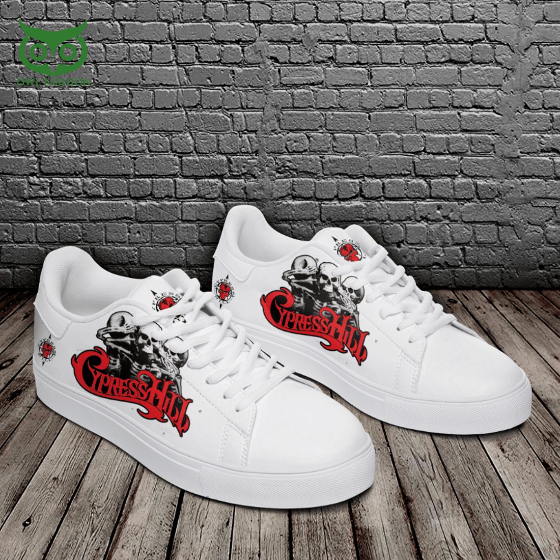 Cypress Hill Skull Red 3D Printed Stan Smith Shoes