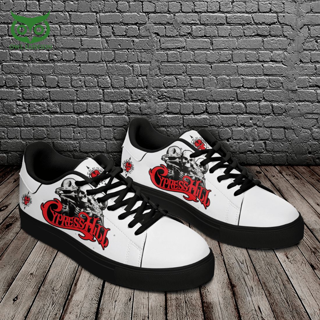 Cypress Hill Skull Red 3D Printed Stan Smith Shoes