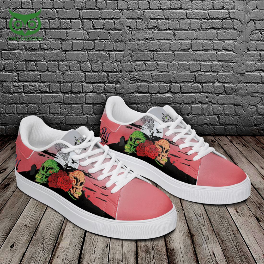 Cypress Hill Skull Roses 3D Printed Stan Smith Shoes