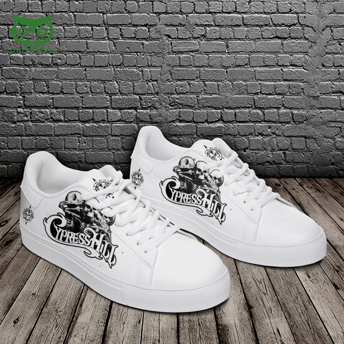 Cypress Hill Skull White 3D Printed Stan Smith Shoes