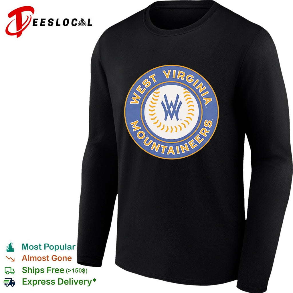 West Virginia Mountaineers WW circle monogram baseball logo shirt