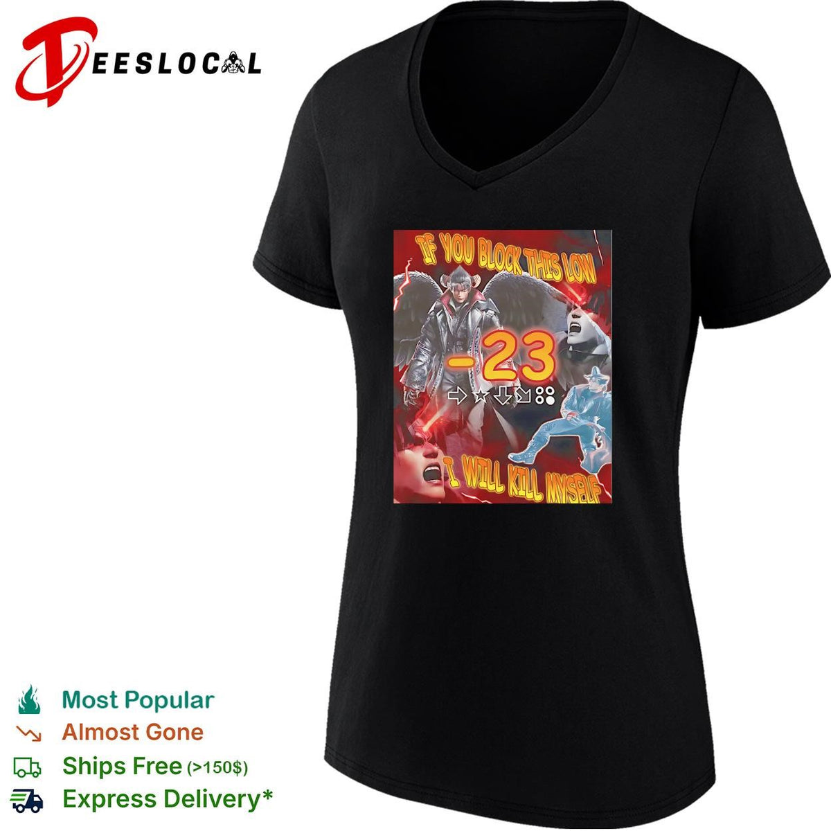 If you block this low it’s over for me retro fighting game taunt meme shirt