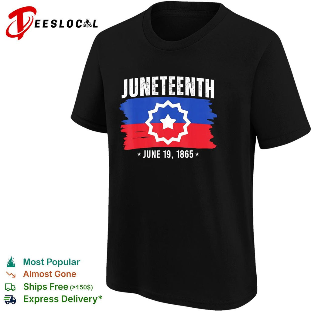 Juneteenth June 19 1865 star of freedom badge poster shirt