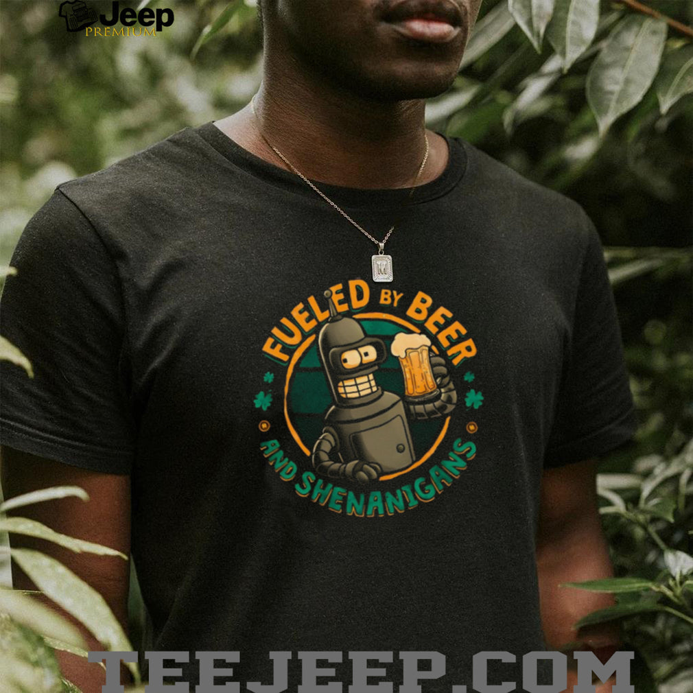 Fueled by Beer and Shenanigans Bender Futurama Fan T Shirt