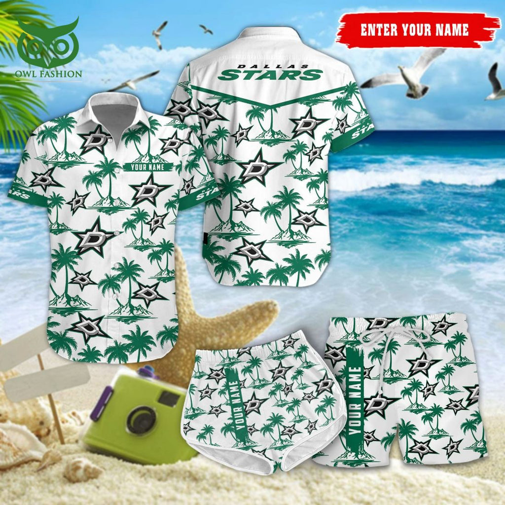 Dallas Stars Coconut NHL Hawaiian Shirt Shorts