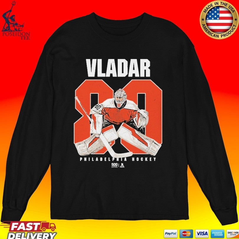 Dan Vladar 80 Philadelphia Hockey Flyers Name And Number T-shirt