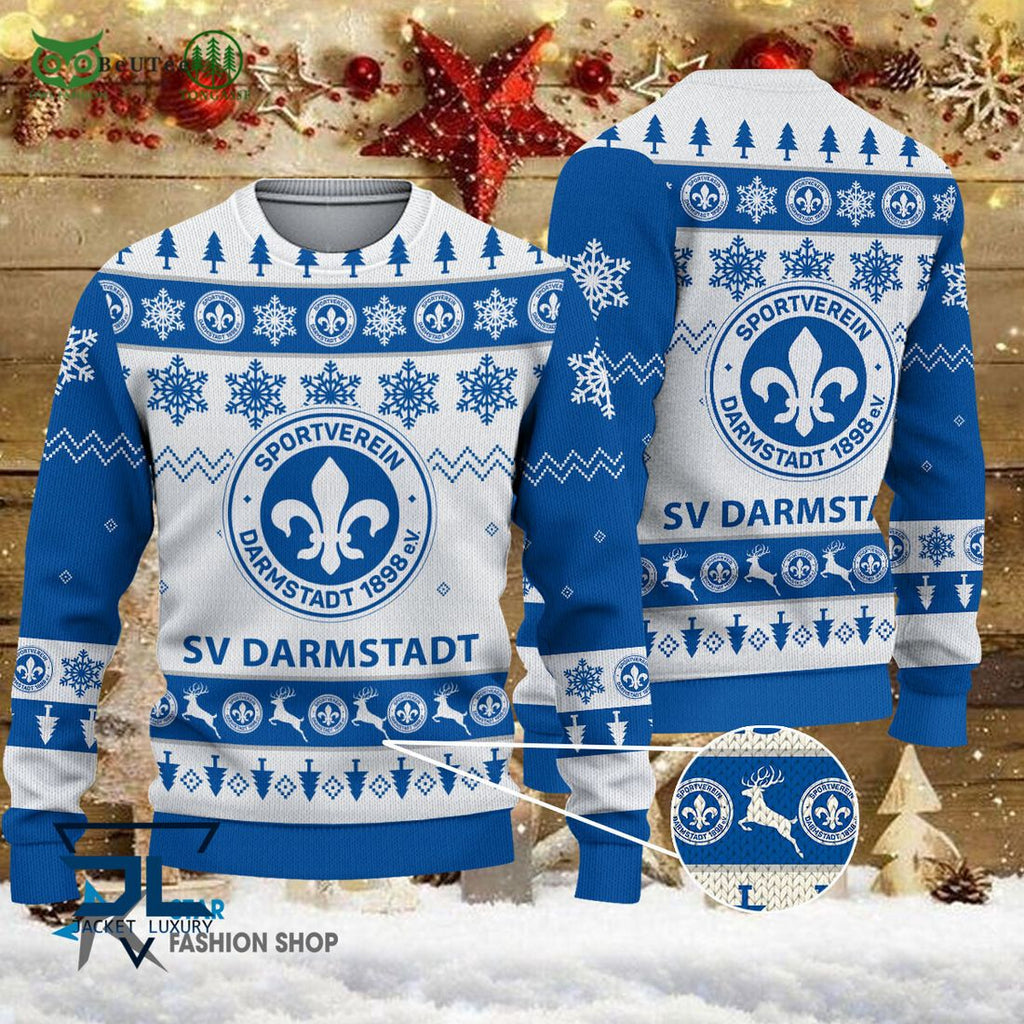 Darmstadt 98 Bundesliga Football 3D Ugly Sweater