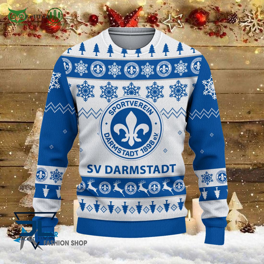 Darmstadt 98 Bundesliga Football 3D Ugly Sweater