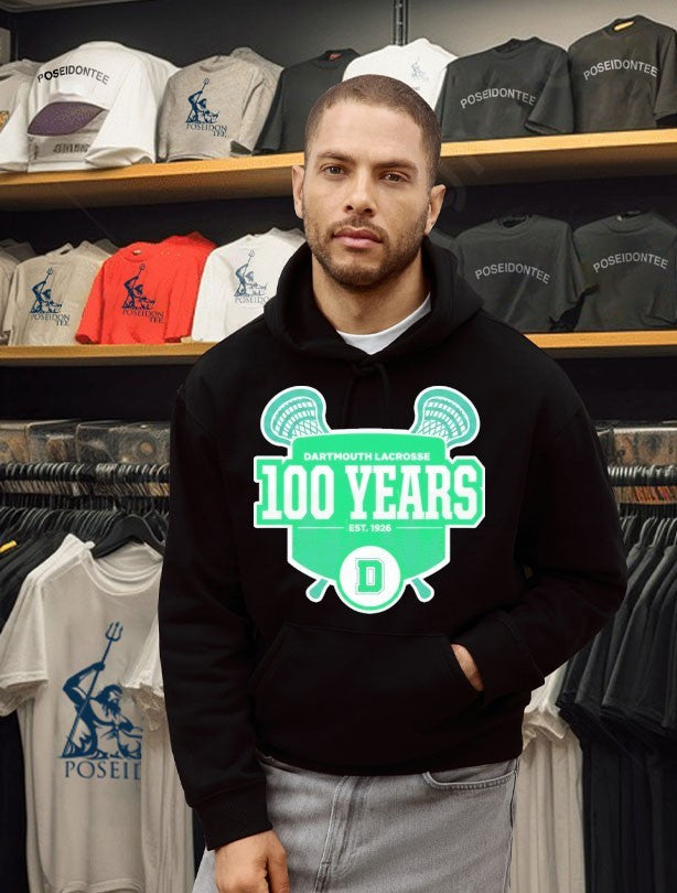 Dartmouth Lacrosse 100 Years Est 1926 Logo T-shirt