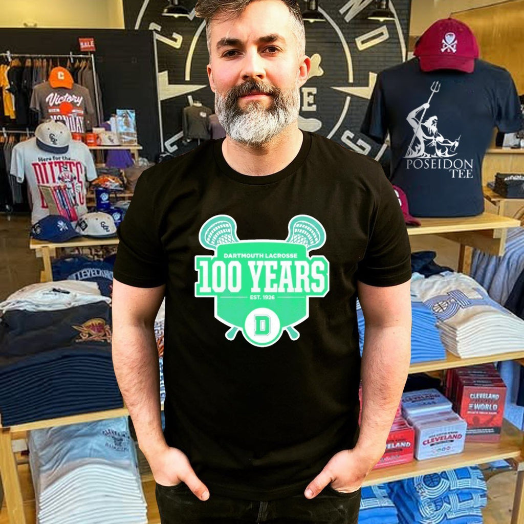 Dartmouth Lacrosse 100 Years Est 1926 Logo T-shirt