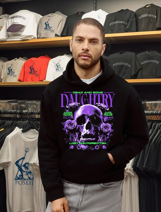 Daughtry Dead And Gone Lost And Forgotten Purple Skull T-shirt