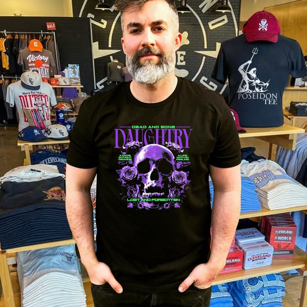 Daughtry Dead And Gone Lost And Forgotten Purple Skull T-shirt