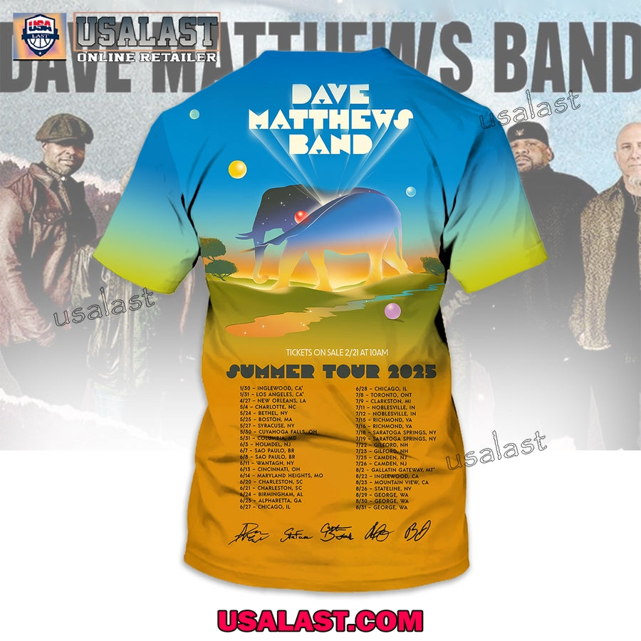 Dave Matthews Band Summer Tour 2025 3D T-Shirt