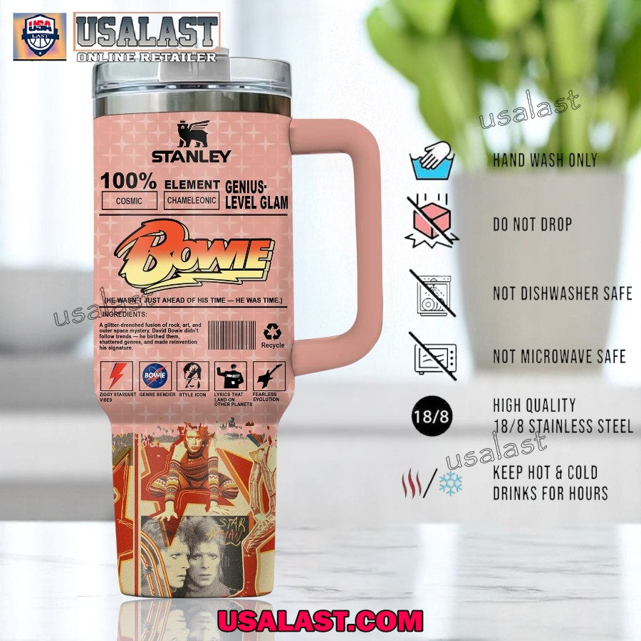 David Bowie Inspired Stanley 40oz Tumbler